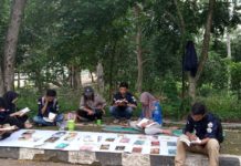 Mahasiswa FP UNILA, Gelar Lapak Buku Gratis