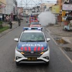 Polres-TNI Pringsewu Lakukan Semprotan Desinfektan
