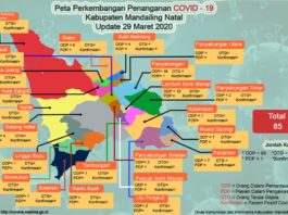 ODP Di Madina Menurun, 766 Menjadi 85 Orang