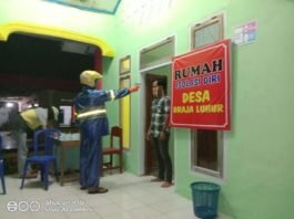 MKKS SMA, TNI_Polri, dan Mahasiswa Unila Cegah Penyebaran Covid-19, di Perbatasan Kabupaten Lebak Pandeglang.
