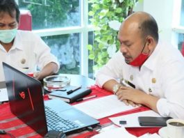 Bupati Taput Pimpin Vidcon Rakor Bersama 15 Camat