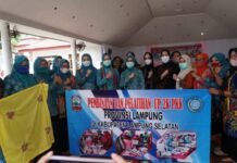 TP PKK BUKA PELATIHAN TERPADU UP2K DI Lamsel