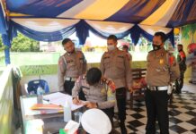 Pramuka Ikut Jaga Di Pos YAN Panyabungan Ops Lilin Toba 2020, Ini Yang Dilakukan AKP Septian Dwi Rianto, S.H, S.I.K, M,H