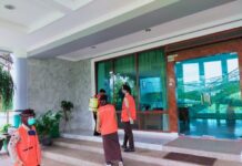 Pramuka Peduli Desinfektan dan Bersih Bersih Sampah