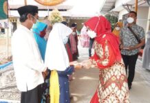 Ketua TP PKK Lamsel Letakan Batu Pertama Bangun Gedung Pendidikan