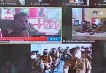 Rapat Virtual Pemkab Dengan Camat-Kades Se-Lamsel