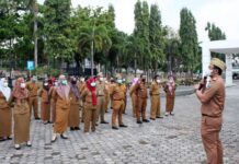 Sekretariat DPRD Lamsel Laksanakan Apel Mingguan