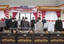 Rapat Paripurna Virtual DPRD, Bupati Lamsel Sampaikan Nota Pengantar KUA PPAS Perubahan APBD Tahun 2021