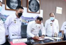 Pemkab Lamsel-PT SMI Teken Perjanjian Pinjam Dana PEN