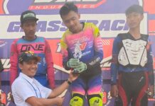 Kejuaraan Balap Motor Grasstrack open di Lamsel Sukses digelar.