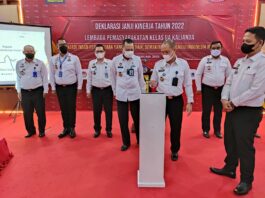 Deklarasi Janji Kinerja, Kadivmin: Lapas Kalianda Berjanji Memberikan yang Terbaik