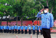 Pimpin Apel Perdana di 2022, Bupati Lampung Selatan Minta ASN Jadi Contoh Penerapan Protokol Kesehatan COVID-19