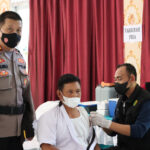 Wakapolda Lampung, Tinjau Vaksinasi Serentak di Lampung Selatan