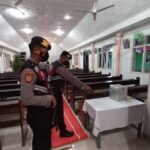 Sat Samapta Polres Pesawaran Polda Lampung Sterilisasi Gereja Santo Yohanes Negeri Katon