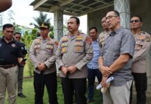 *Wakapolda Lampung melakukan peninjauan lokasi Mako sementara Polres Pesisir Barat*