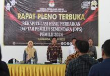 DPRD Lamsel Hadiri Rapat Pleno Terbuka DPS Pemilu KPU Lamsel