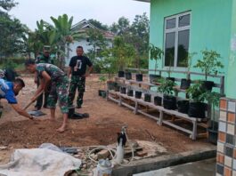 Manfaatkan lahan kosong, Anggota Koramil 421-09/TJB Wujudkan Program Ketahanan Pangan