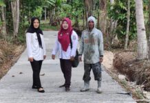 Waringinsari Timur Adiluwih Bangun Jalan Pertanian dalam rangka untuk program ketahan pangan