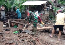 Diduga Lapuk Termakan Usia, Rumah Martingah Warga Desa Budidaya Roboh Rata Dengan Tanah