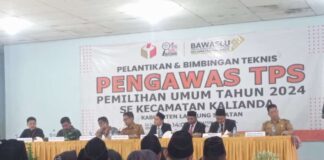 Bimtek dan Pelantikan 267 Pengawas TPS se- Kecamatan Kalianda Lamsel