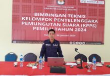 Enam Ratusan KPPS Ikuti Bimtek, Ketua PPK Kalianda Sebutkan Tugas Utama KPPS