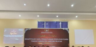 KPU Kabupaten Lampung Selatan Gelar Rapat Pleno Rekapitulasi Hasil Pemilu 2024