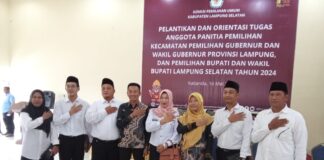 KPU Lamsel Lantik 85 PPK, 65% Anggota Wajah Baru
