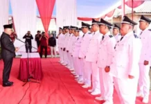 Implementasi UU Nomor 3 Tahun 2024, Bupati Lampung Selatan Kukuhkan 21 Kepala Desa di Kecamatan Palas