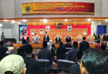 Dewan Perwakilan Rakyat Daerah (DPRD) Lampung Selatan, menggelar Rapat paripurna dengan agenda pengucapan sumpah janji ketua dan wakil ketua DPRD Lampung Selatan,masa jabatan 2024-2029.