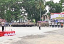 Kolaborasi Tangguh, Polres Lampung Selatan dan Lintas Sektoral Gelar Apel Siaga Bencana