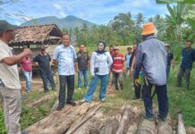 Wakil Ketua Dewan, Bella Jayanti Tinjau Jembatan Penghubung Antar Dusun