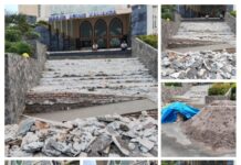 Proyek Tiga Ratusan Juta Tangga Masjid Agung Kalianda Seperti Proyek “Main-main’, Gawat….!!!