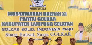 Nuansa Budaya Lampung Warnai MUSDA XI DPD Partai Golkar Lampung Selatan 2025