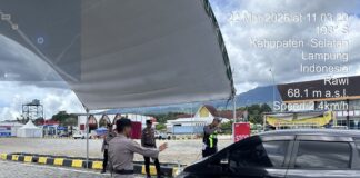 Polres Lampung Selatan Terapkan Screening Tiket dan Sistem Stiker bagi Pemudik Menuju Pelabuhan