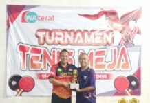 Turnamen Tenis Meja Lampung Timur Sukses, Waris Afandi Dorong Kompetisi Digelar Tiap Tiga Bulan