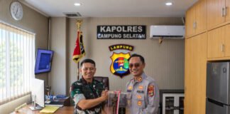 Danrem 043/Gatam Sambangi Polres Lampung Selatan, TNI-Polri Perkuat Sinergi Hadapi Dinamika Kamtibmas