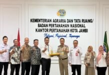 Kantor Pertanahan Kabupaten Lampung Selatan dan BPPRD Lakukan Studi Tiru Pemanfaatan Peta Zona Nilai