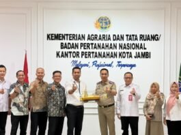 Kantor Pertanahan Kabupaten Lampung Selatan dan BPPRD Lakukan Studi Tiru Pemanfaatan Peta Zona Nilai